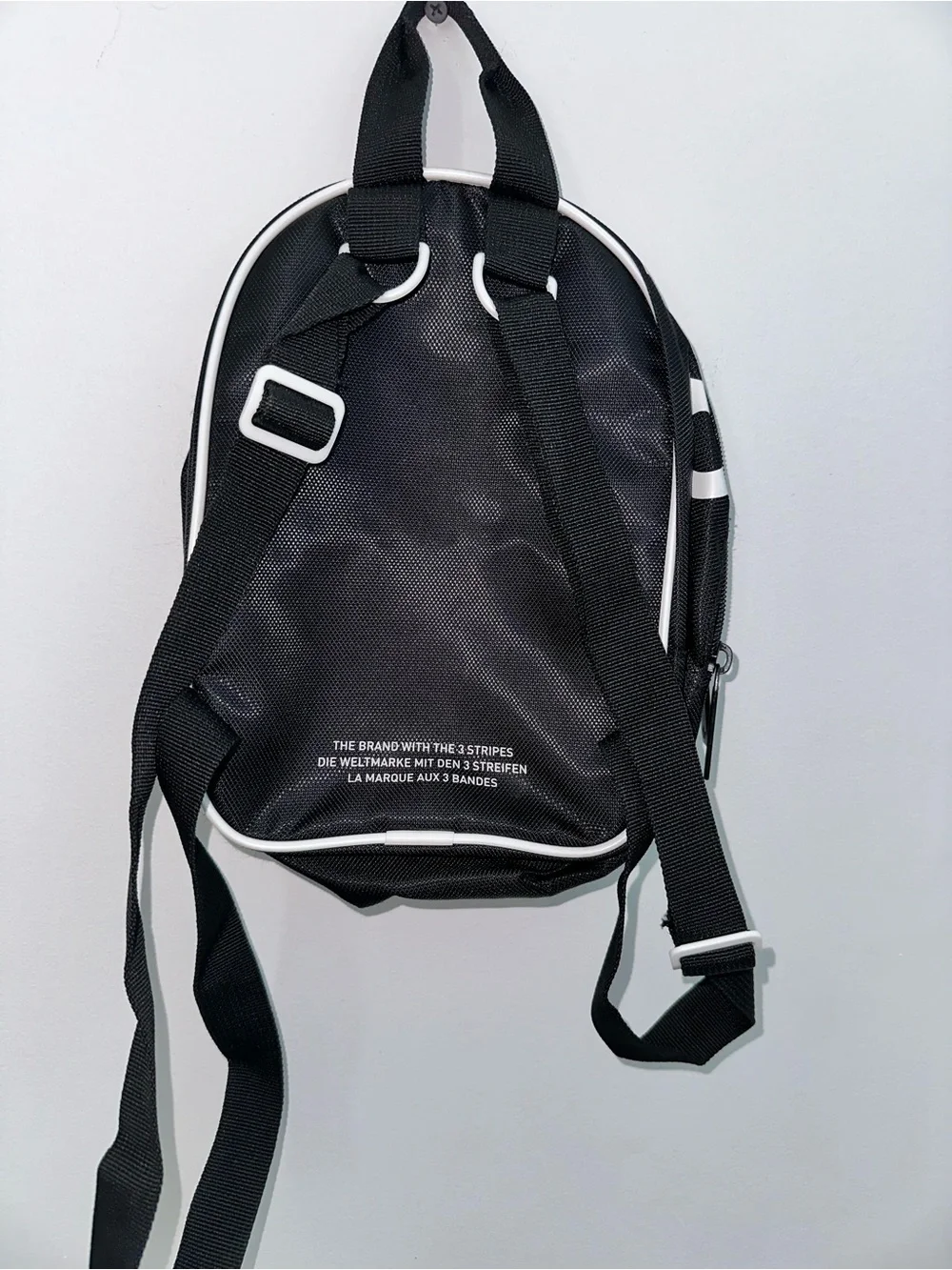 adidas Black and White Mini Backpack